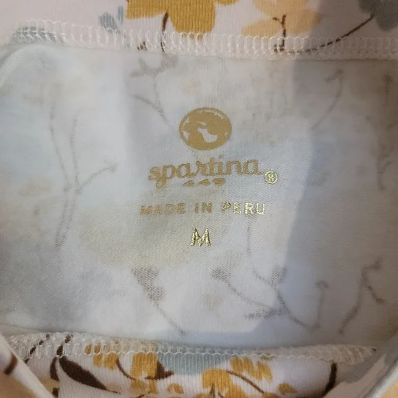 Sz Medium Spartina Island Fringe Salt Marsh Floral Dress Cotton Blend - Picture 7 of 9